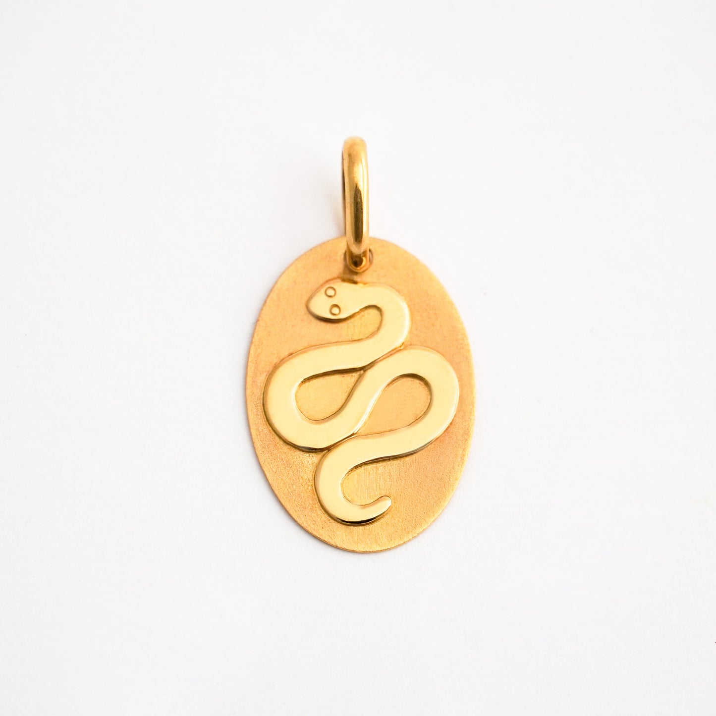 Dije Serpiente Placa Oro 18K