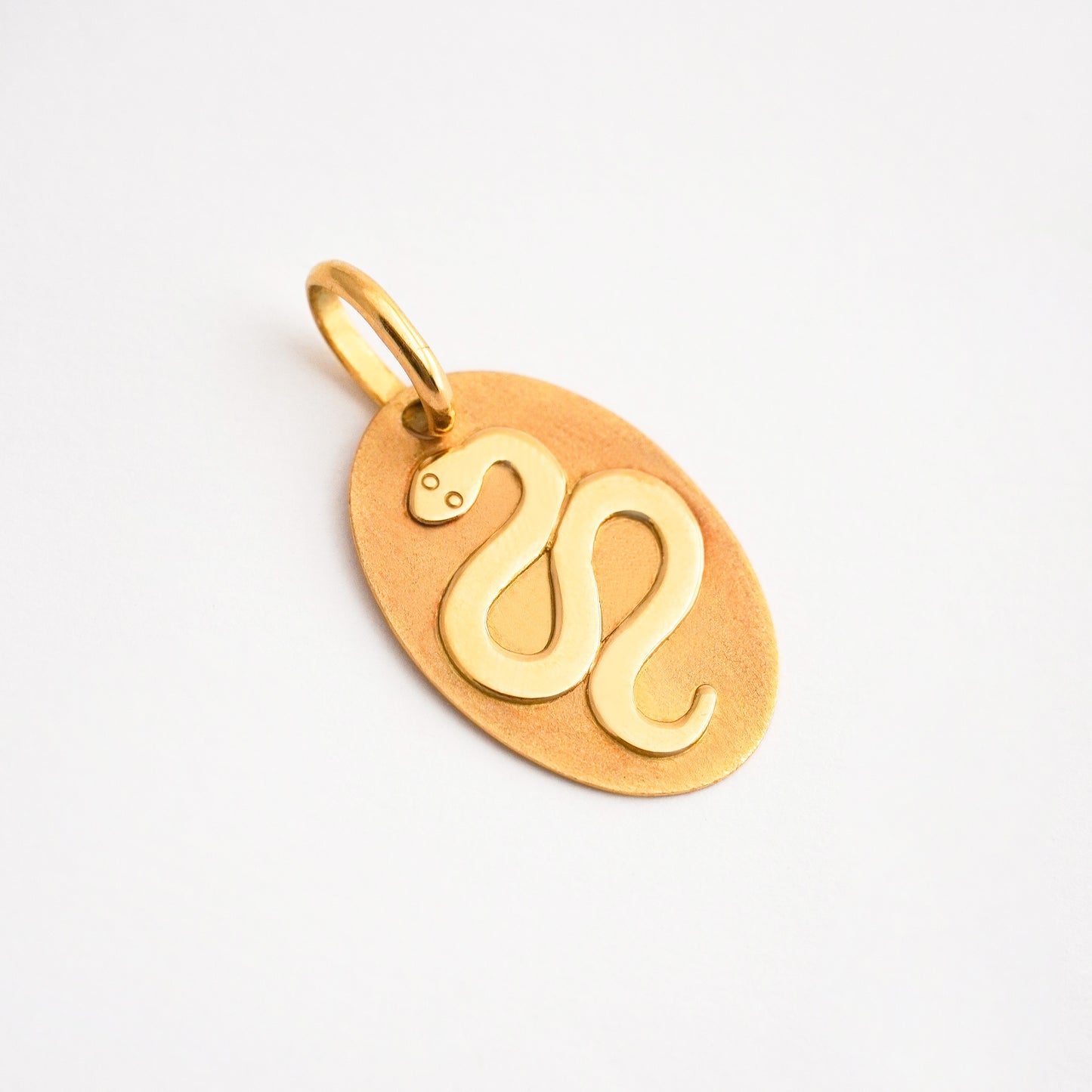 Dije Serpiente Placa Oro 18K