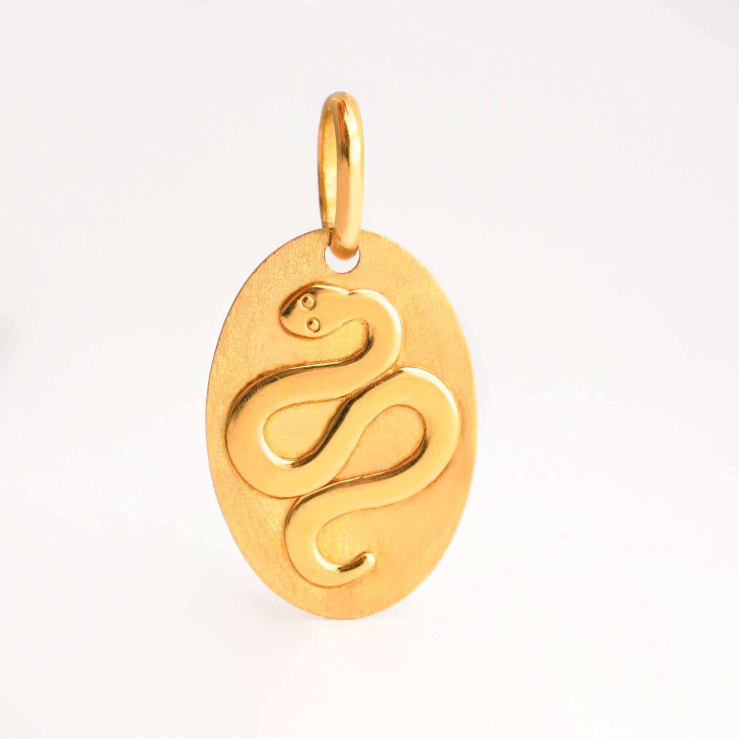 Dije Serpiente Placa Oro 18K