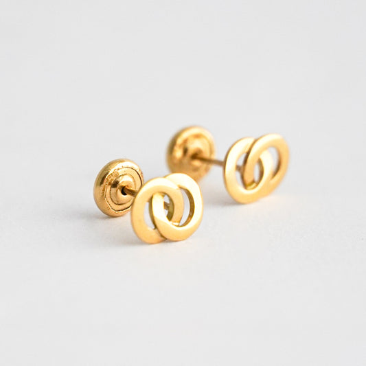 Aretes de bebé Oro18k infinito olimpo