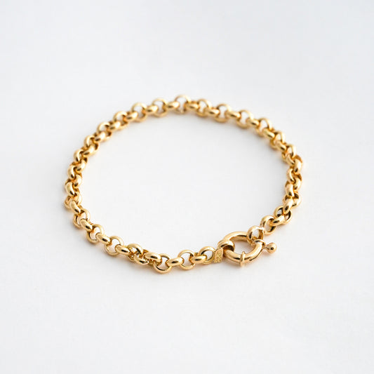 Pulsera Rolo 4.5 mm en Oro 18k