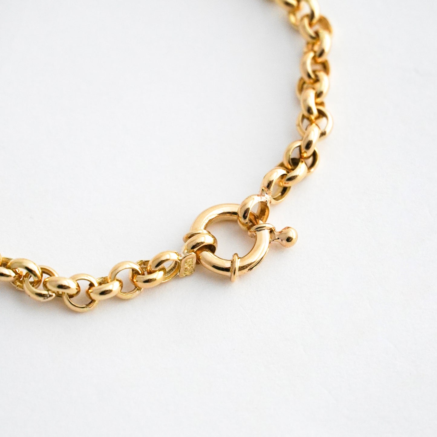 Pulsera Rolo 4.5 mm en Oro 18k