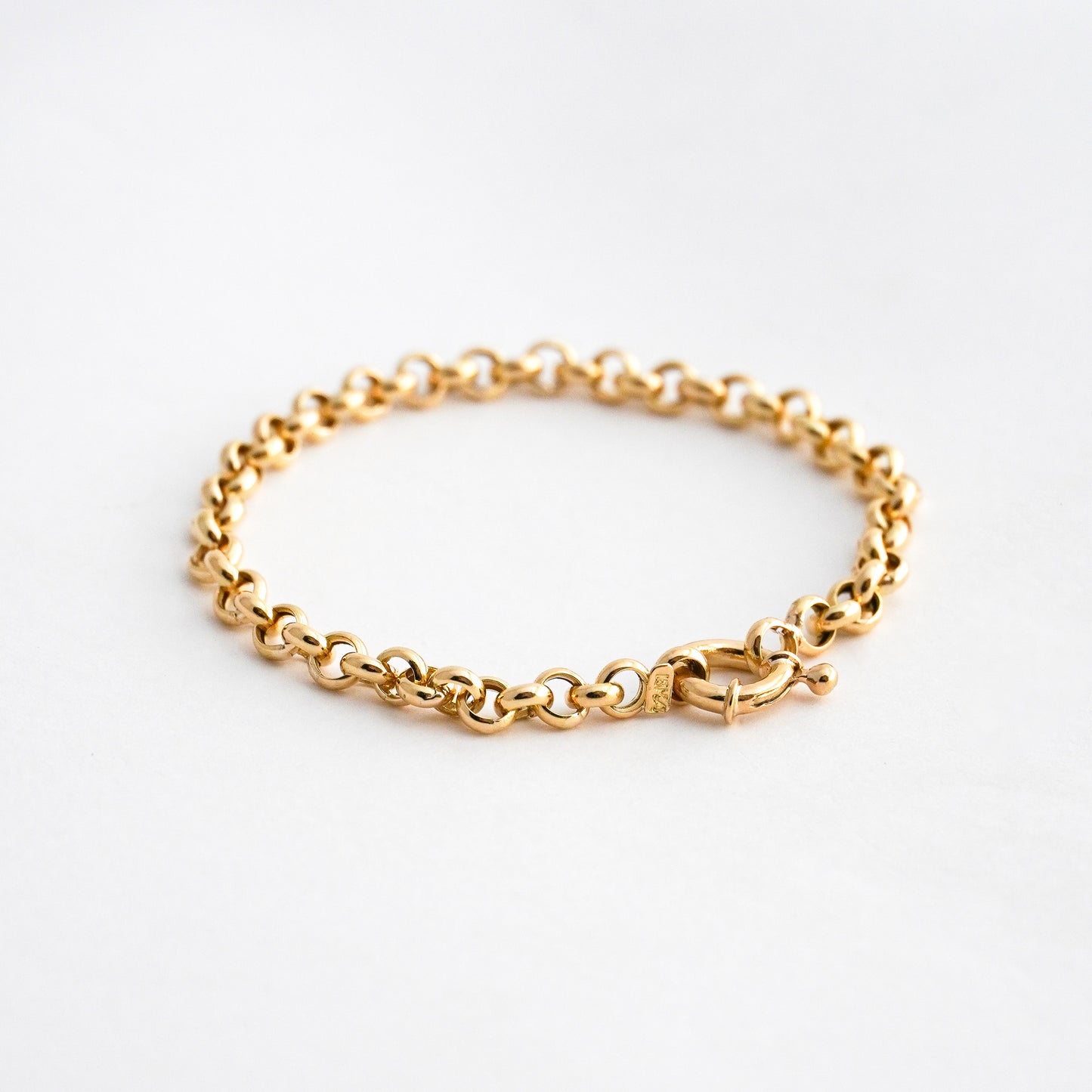 Pulsera Rolo 4.5 mm en Oro 18k