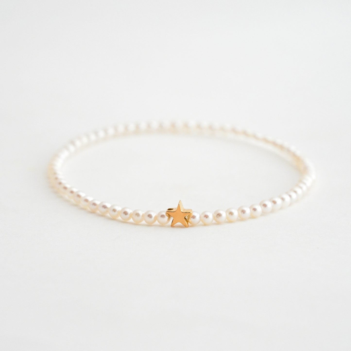 Pulsera Estrella de Perlas Naturales Oro 18K