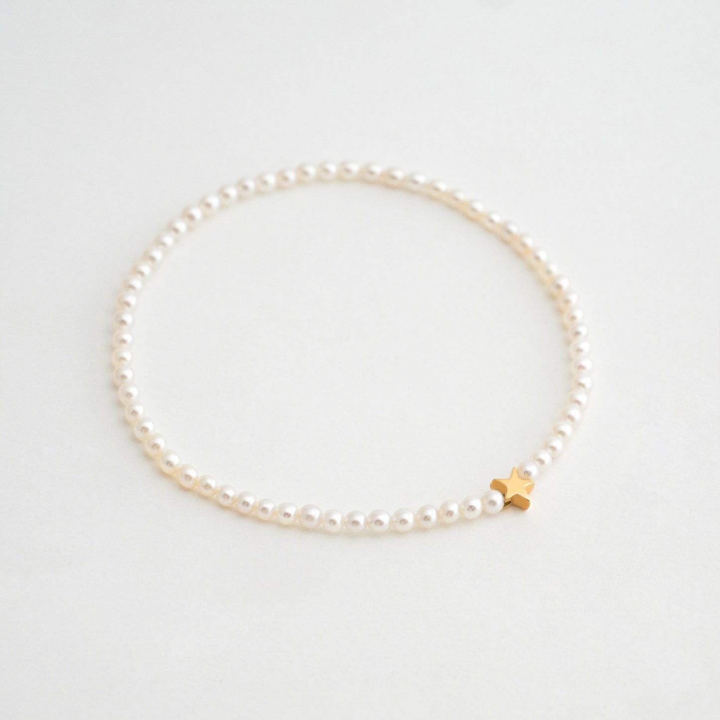 Pulsera Estrella de Perlas Naturales Oro 18K