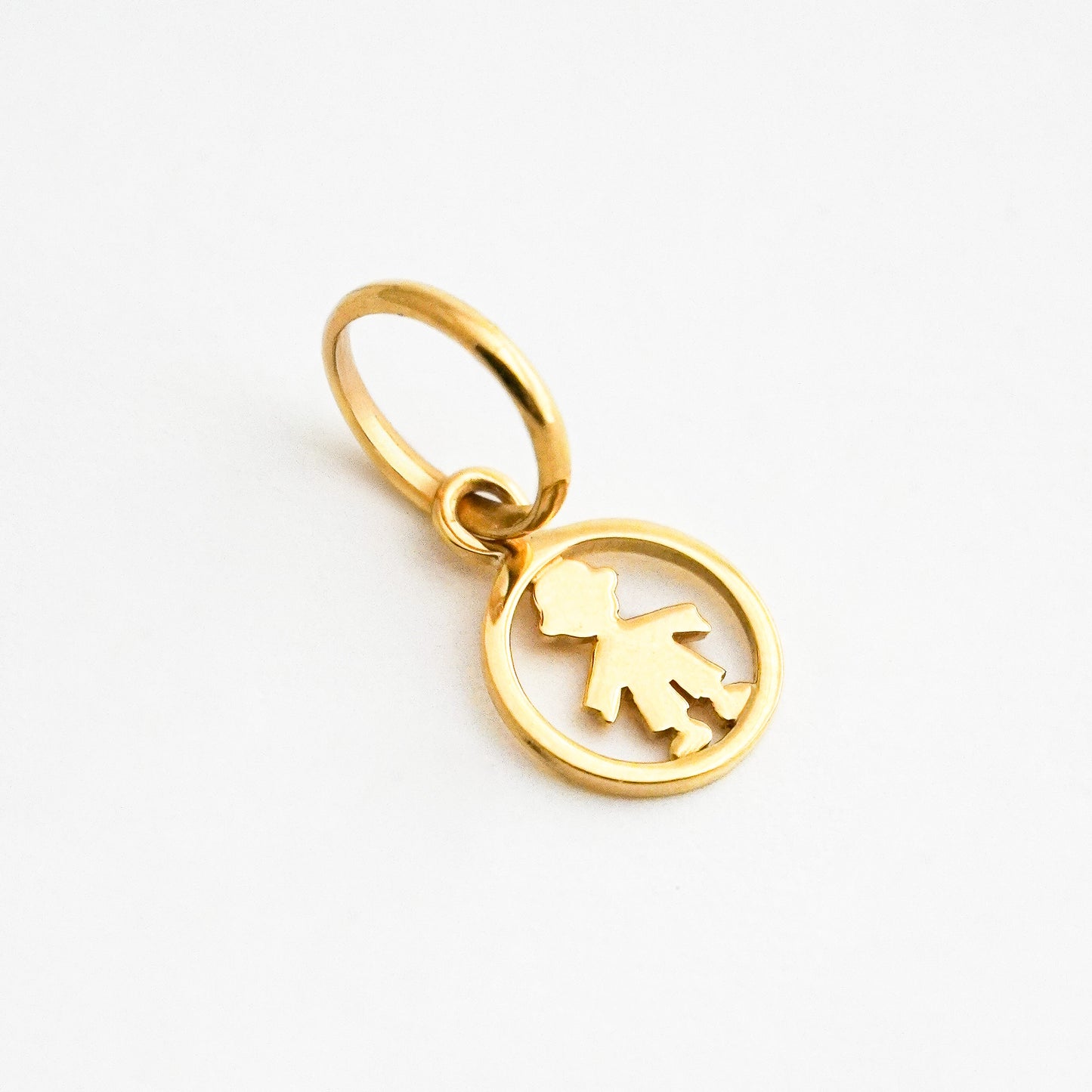Dije Circular Niños Puñera Oro 18K