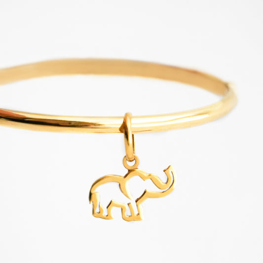 Dije Elefante Pulsera Oro 18K