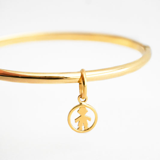 Dije Circular Niños Puñera Oro 18K