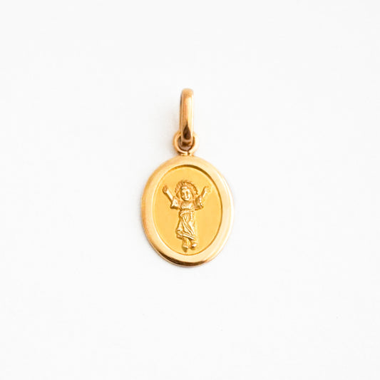 Medalla Divino Niño Oval Clásica Oro 18K