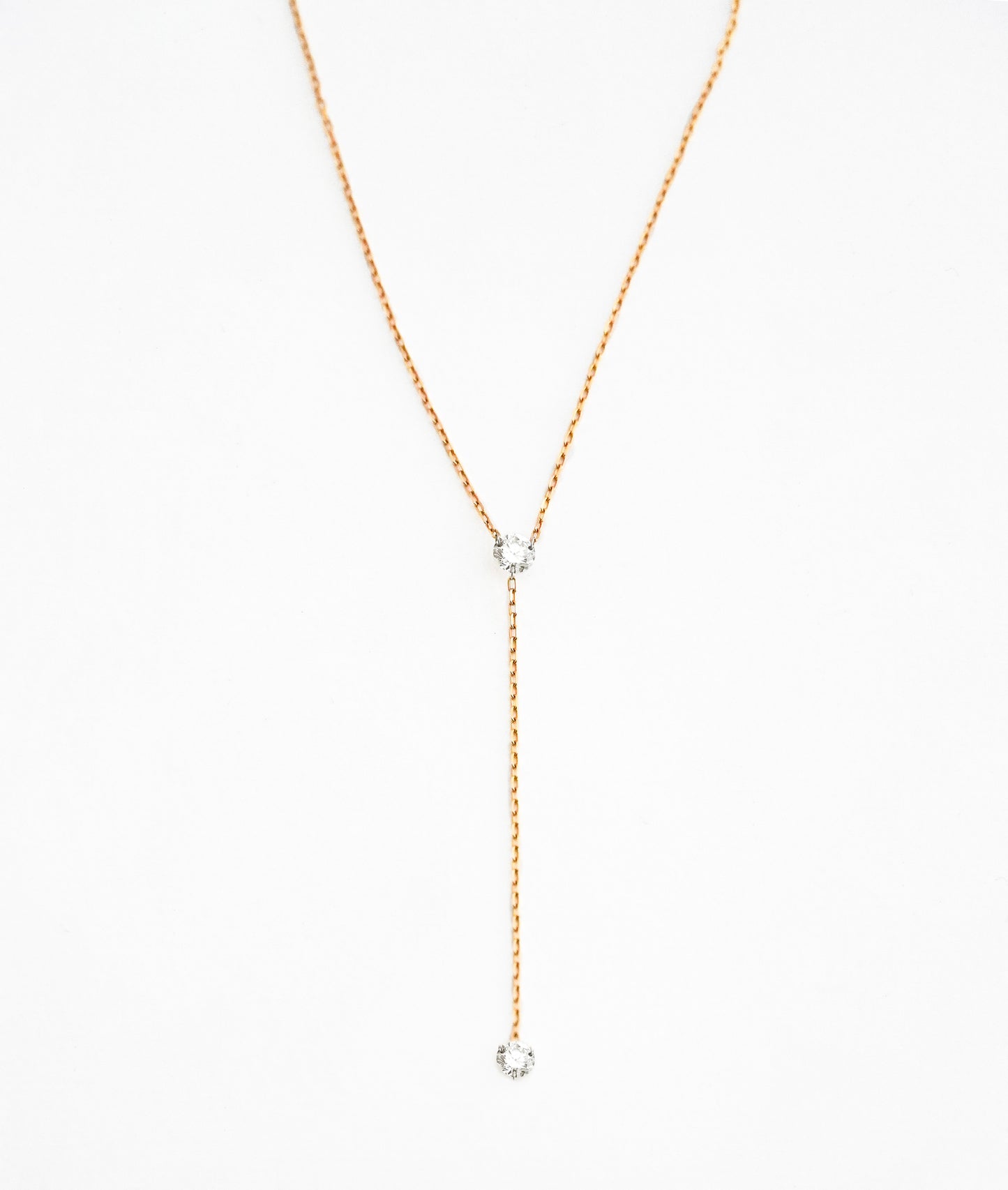 Gargantilla Vertical Light Diamantes Oro 18K