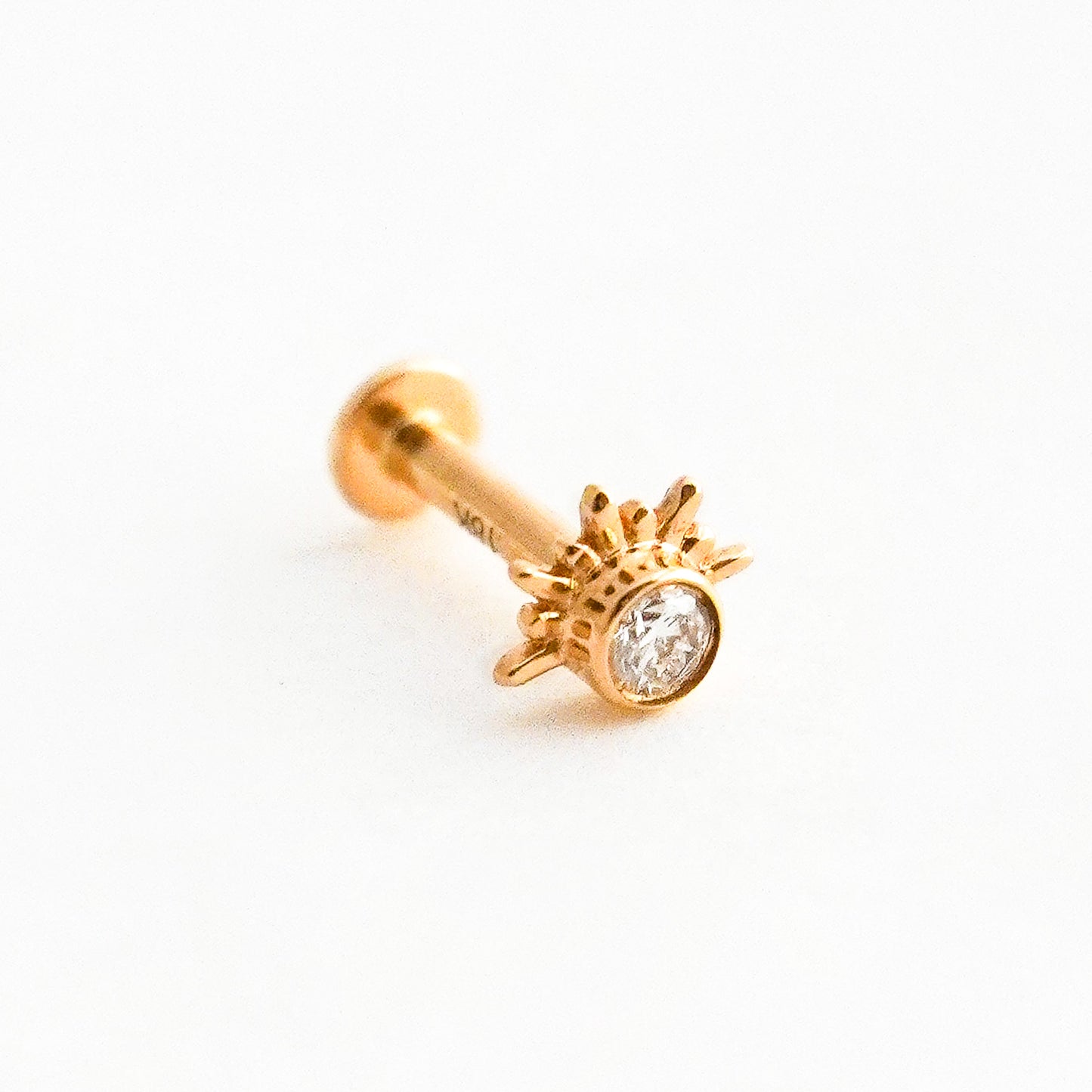Piercing Rayos de Sol con Diamantes Naturales en Oro 18K