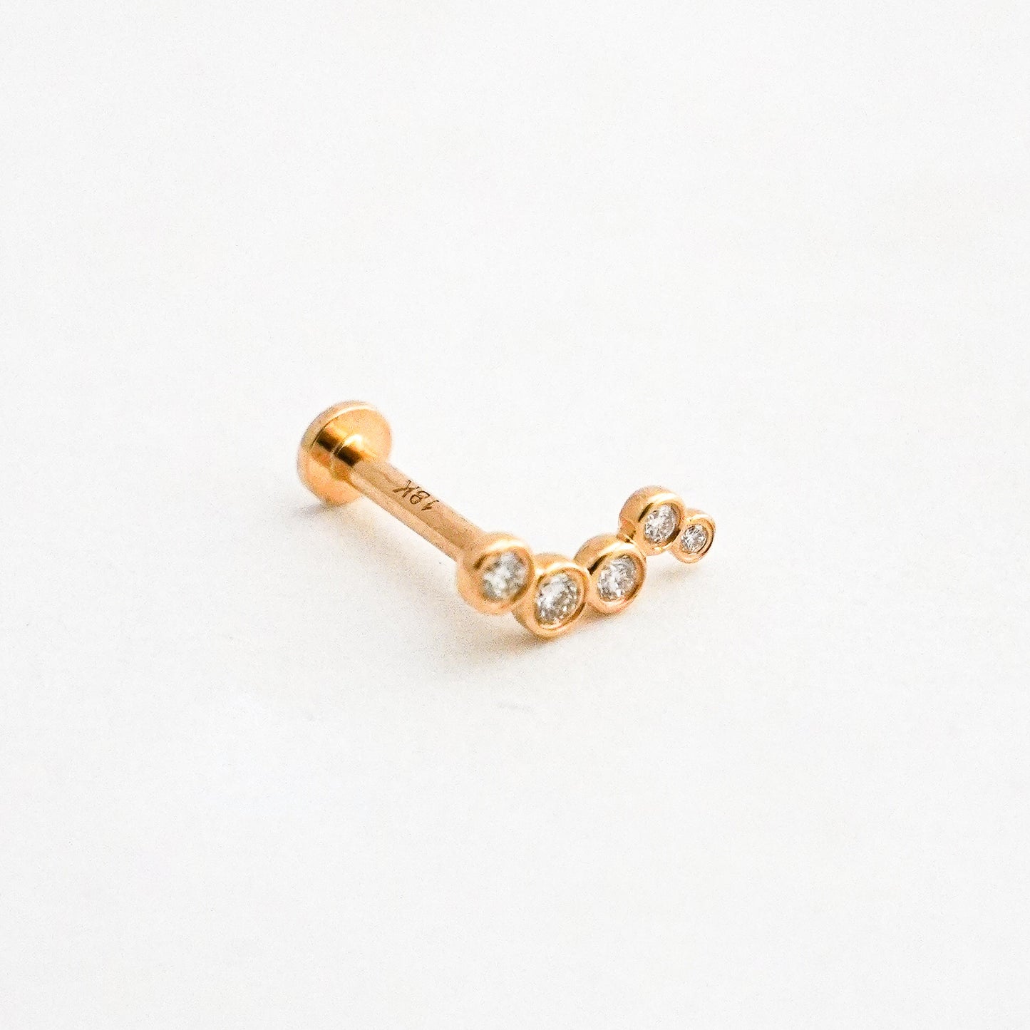 Piercing Nube con Diamantes Naturales en Oro 18K