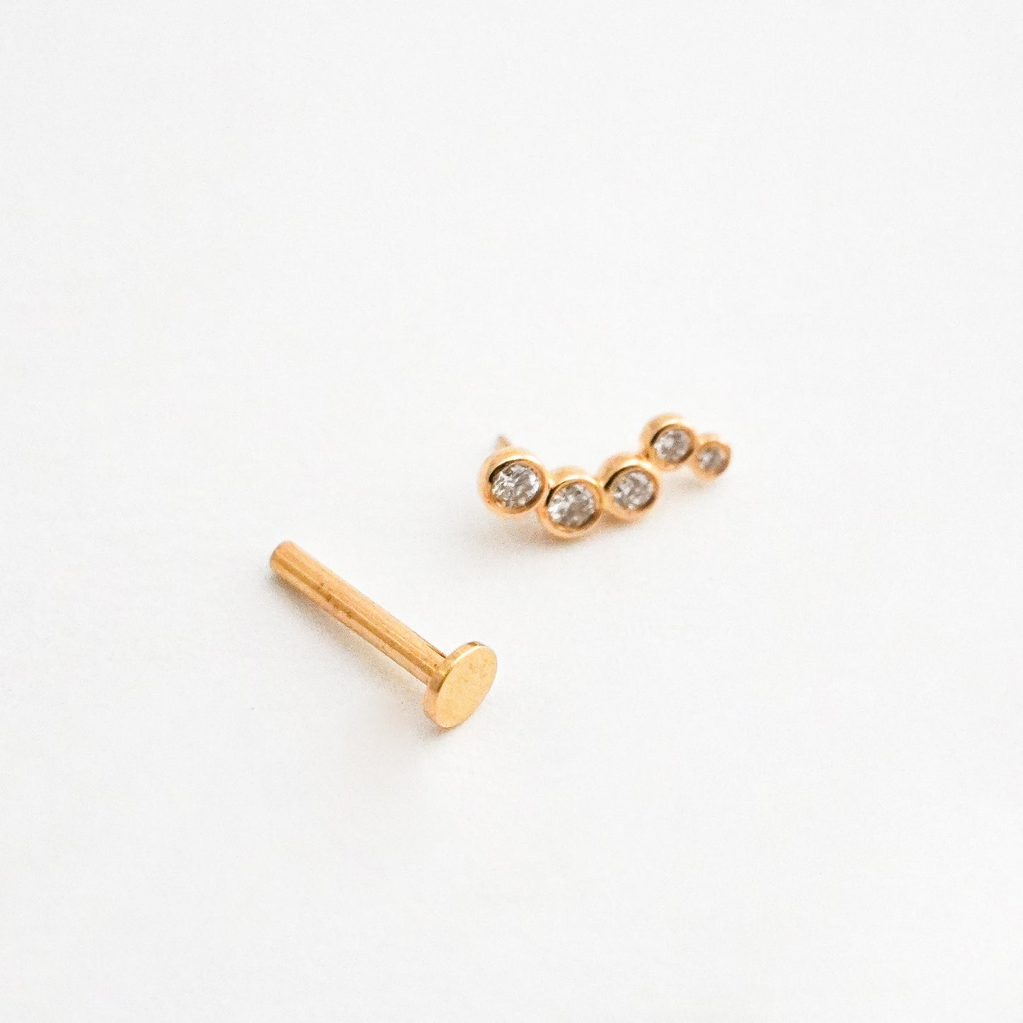 Piercing Nube con Diamantes Naturales en Oro 18K