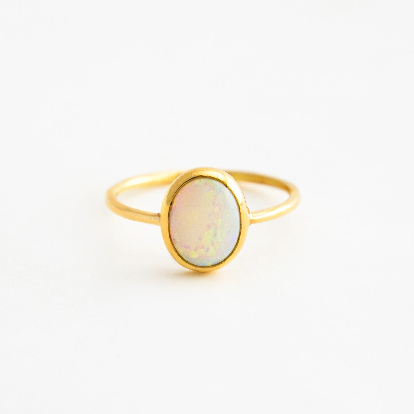 Anillo ópalo andino oro 18k