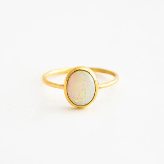 Anillo ópalo andino oro 18k