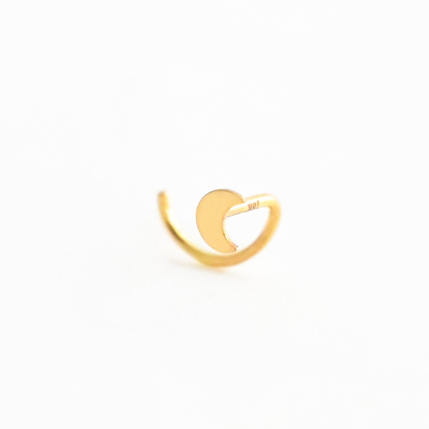 Piercing de Nariz Luna tipo G en Oro 18K