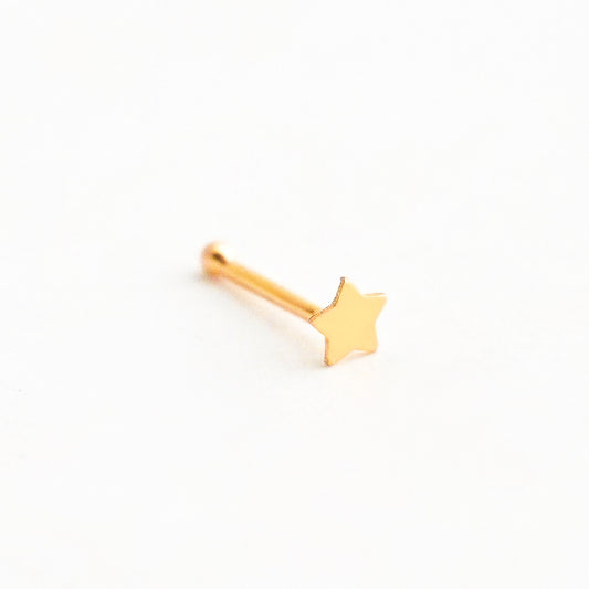 Piercing de Nariz Estrella Tipo Stud en Oro 18K