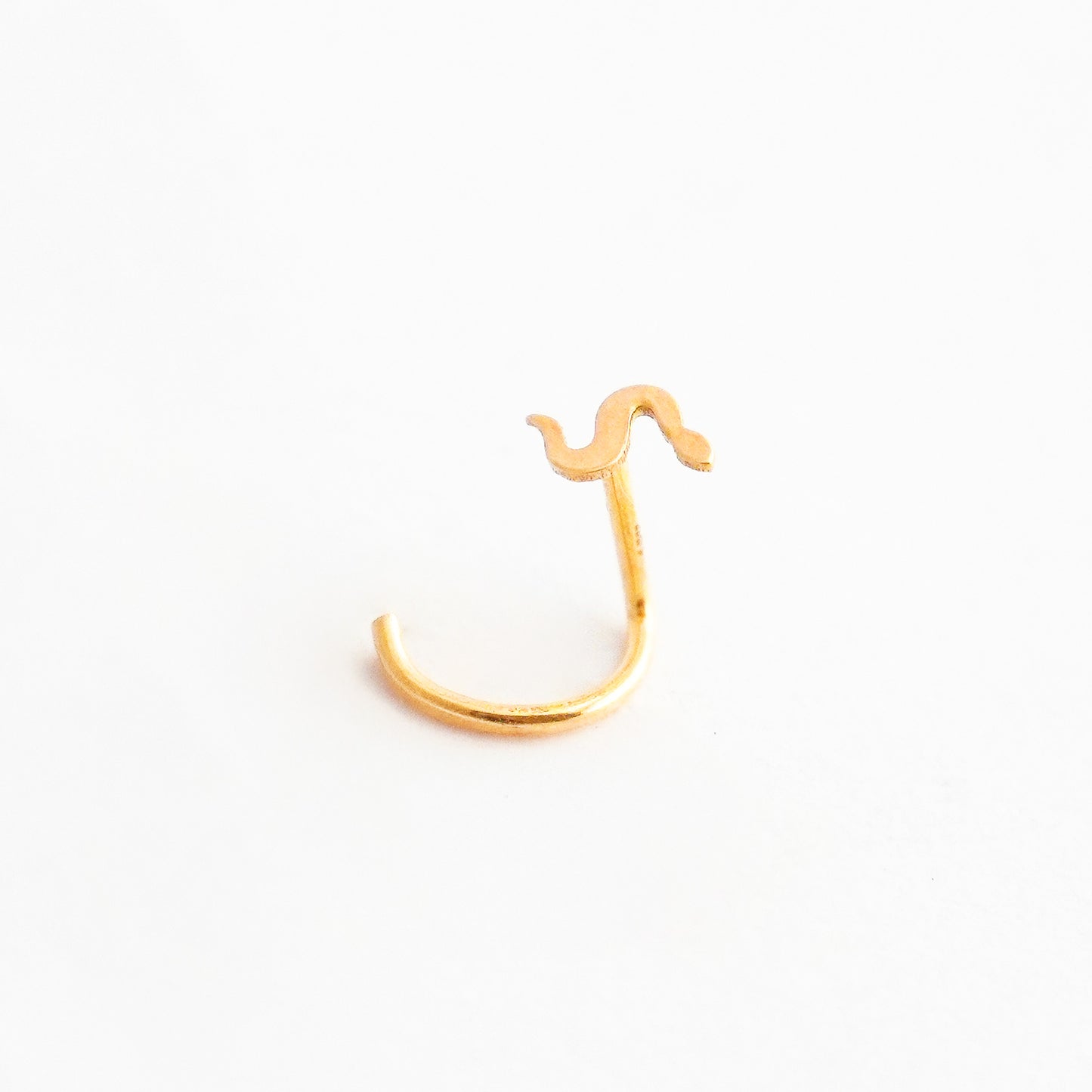 Piercing de Nariz Serpiente tipo G en Oro 18K