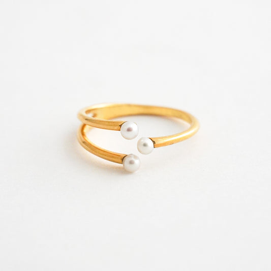 Anillo Vidar con Perlas Cultivadas en Oro 18K