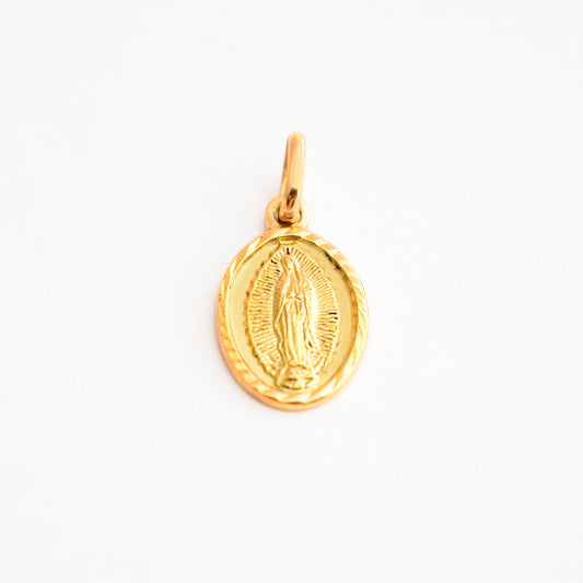 Medalla Virgen Guadalupe Resplandor Oro 18K