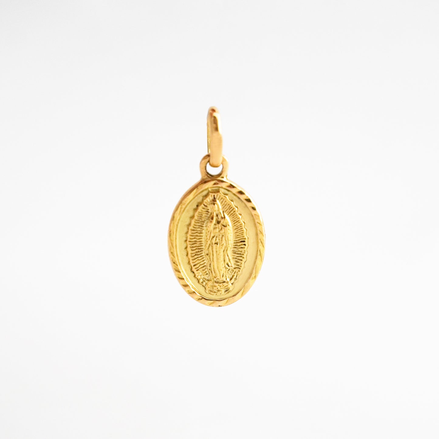 Medalla Virgen Guadalupe Resplandor Oro 18K