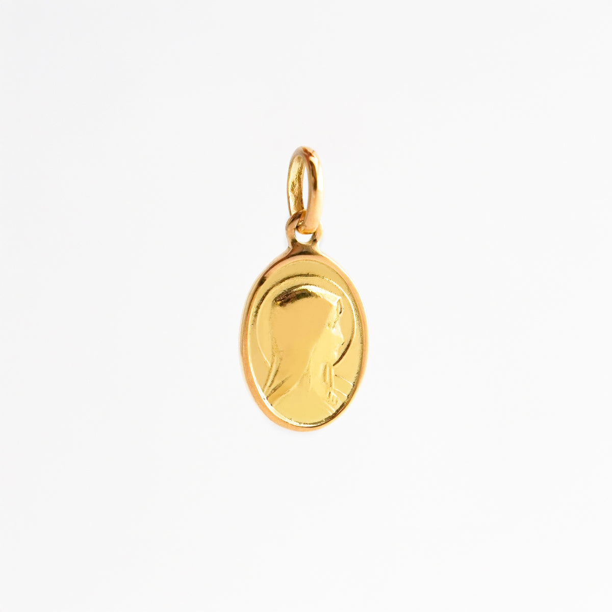 Escapulario Virgen de Fátima Oval en Oro 18K