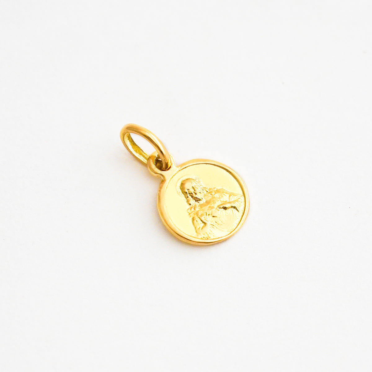 Escapulario Corazón y Virgen del Carmen Pequeño en Oro 18K