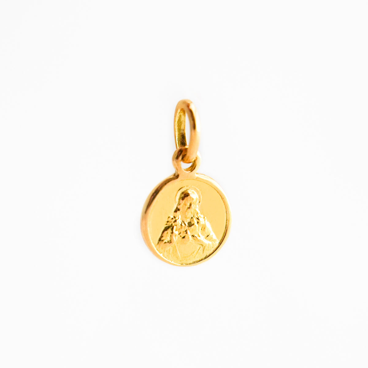 Escapulario Corazón y Virgen del Carmen Pequeño en Oro 18K