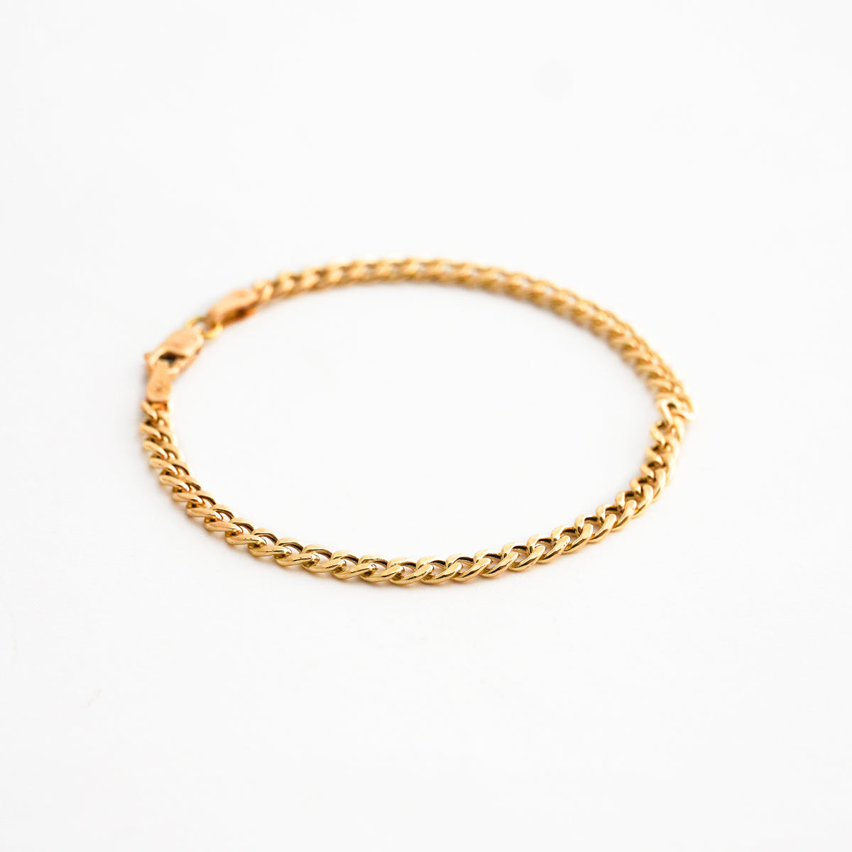 Pulsera Lomo de Corvina Flat 3.8 mm en Oro 18K