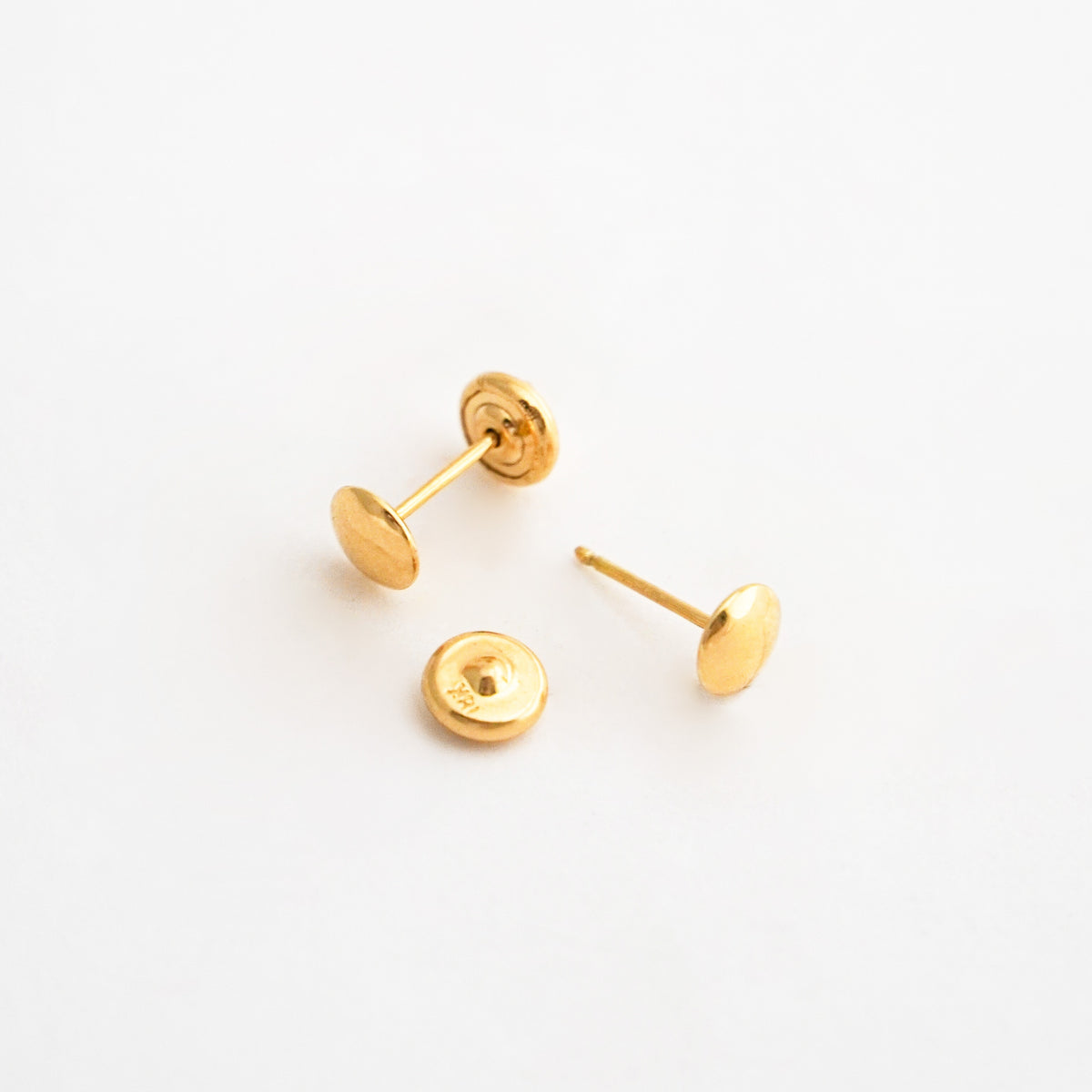 Aretes de Bebé de Lentejitas en Oro 18K