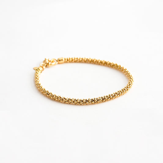 Pulsera Relieve de Esferas en Oro 18K