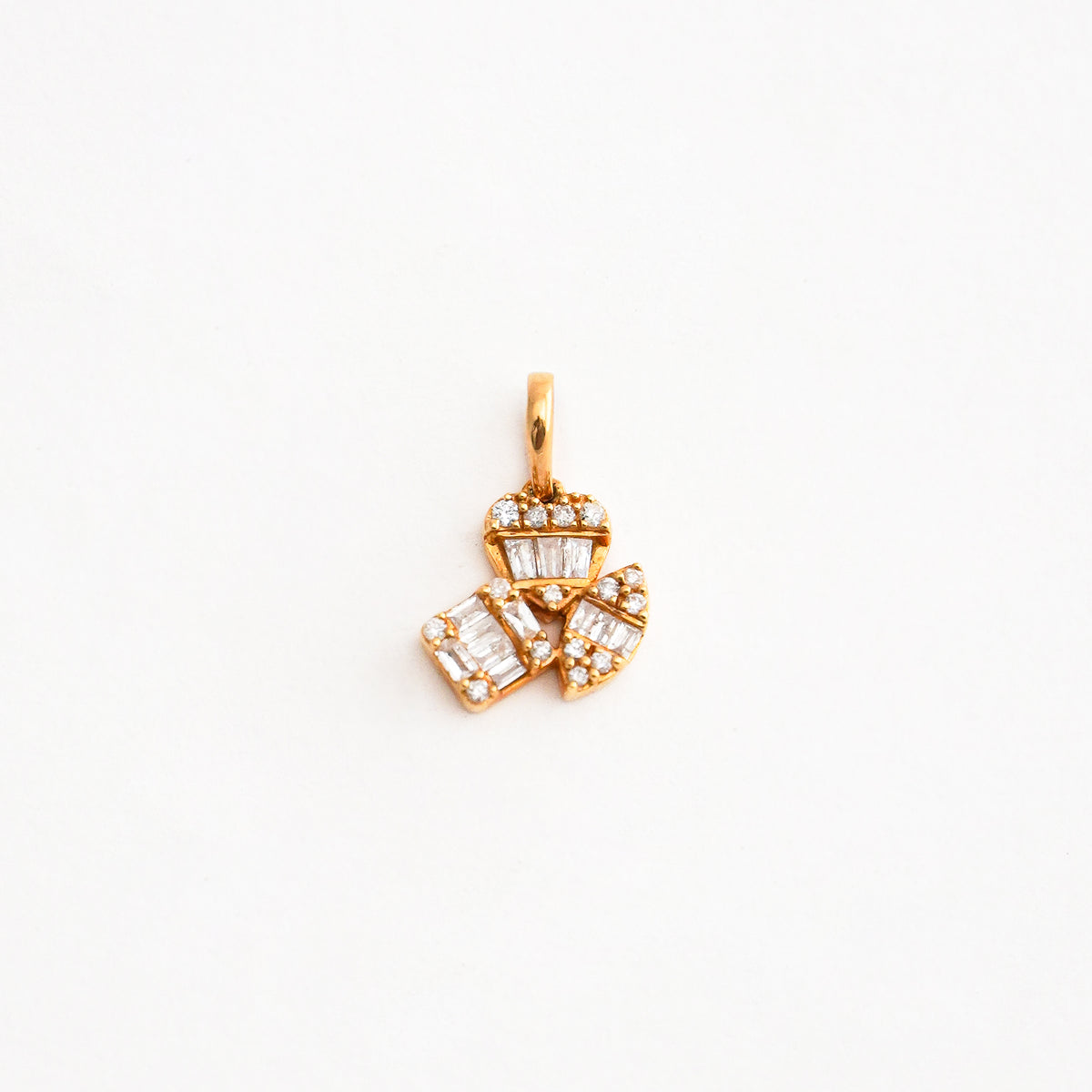 Dije Fancy Shapes Diamantes Naturales Oro 18K