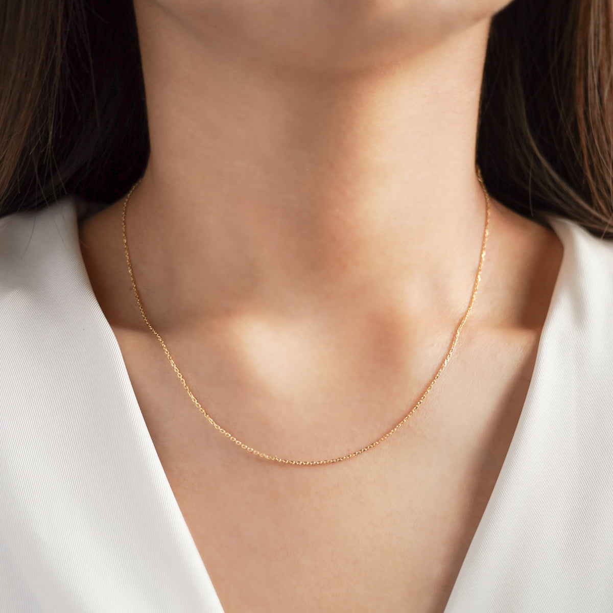 Cadena Prisma Fine Regulable Bolita en Oro 18K
