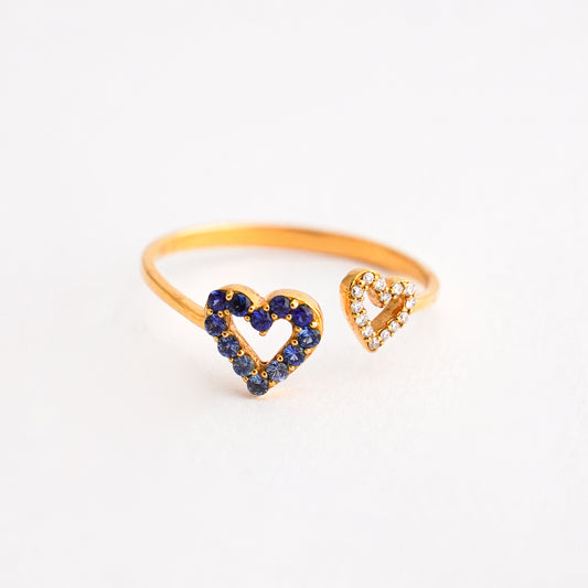 Anillo Reveal Love Zafiro en Oro 18K