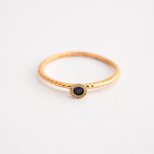 Anillo Ribe Imperial Zafiro redondo en Oro 18K