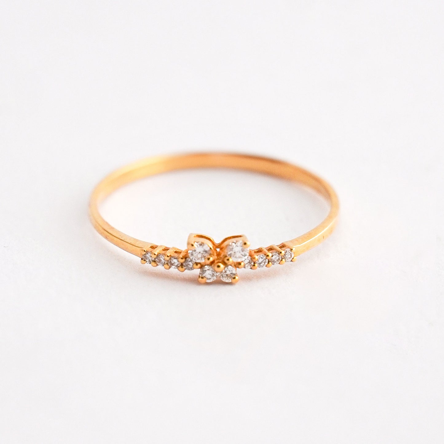 Anillo Mariposa Rivier con diamantes naturales en Oro 18k