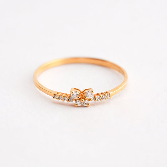 Anillo Mariposa Rivier con diamantes naturales en Oro 18k