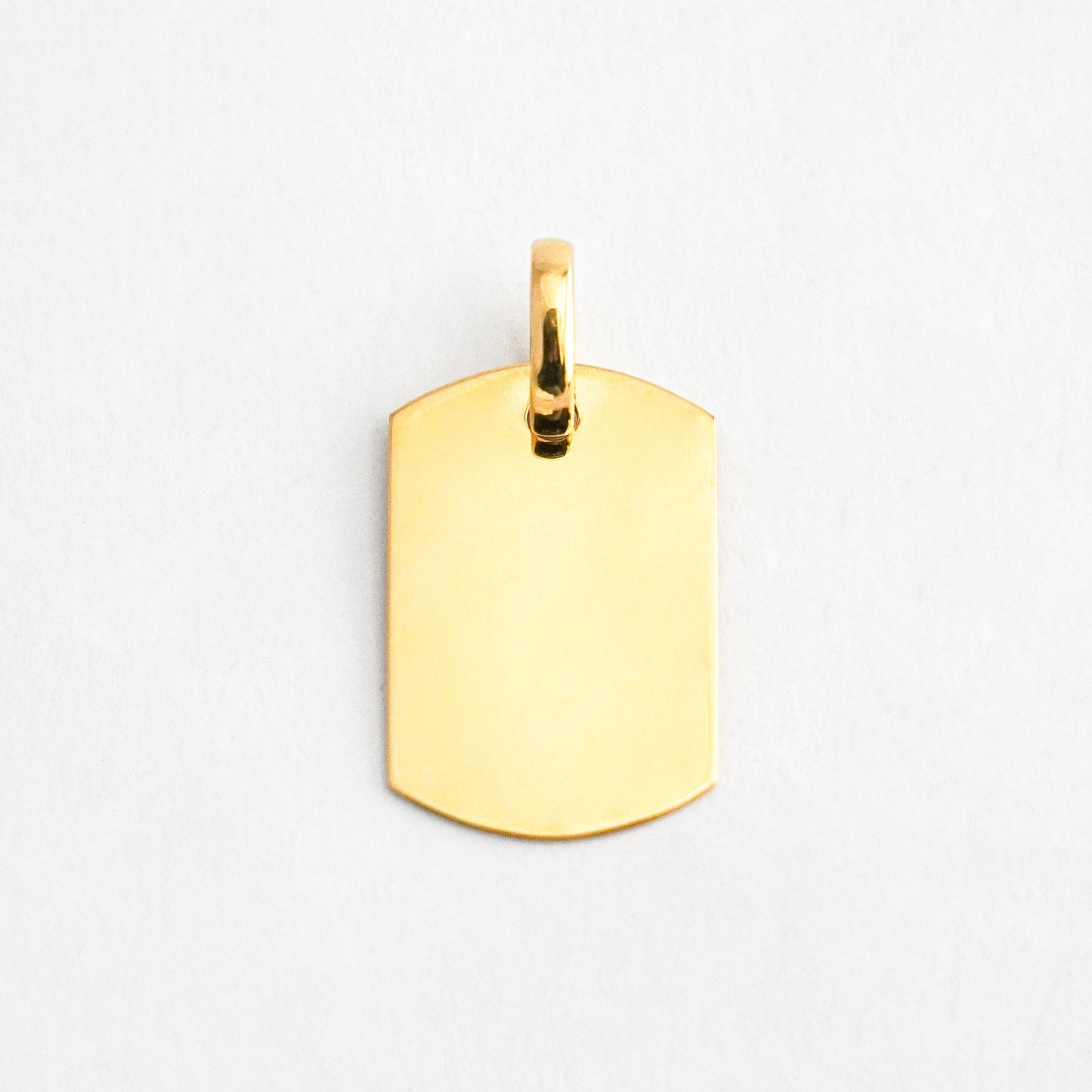 Dije placa militar ovalado grande  Oro18k