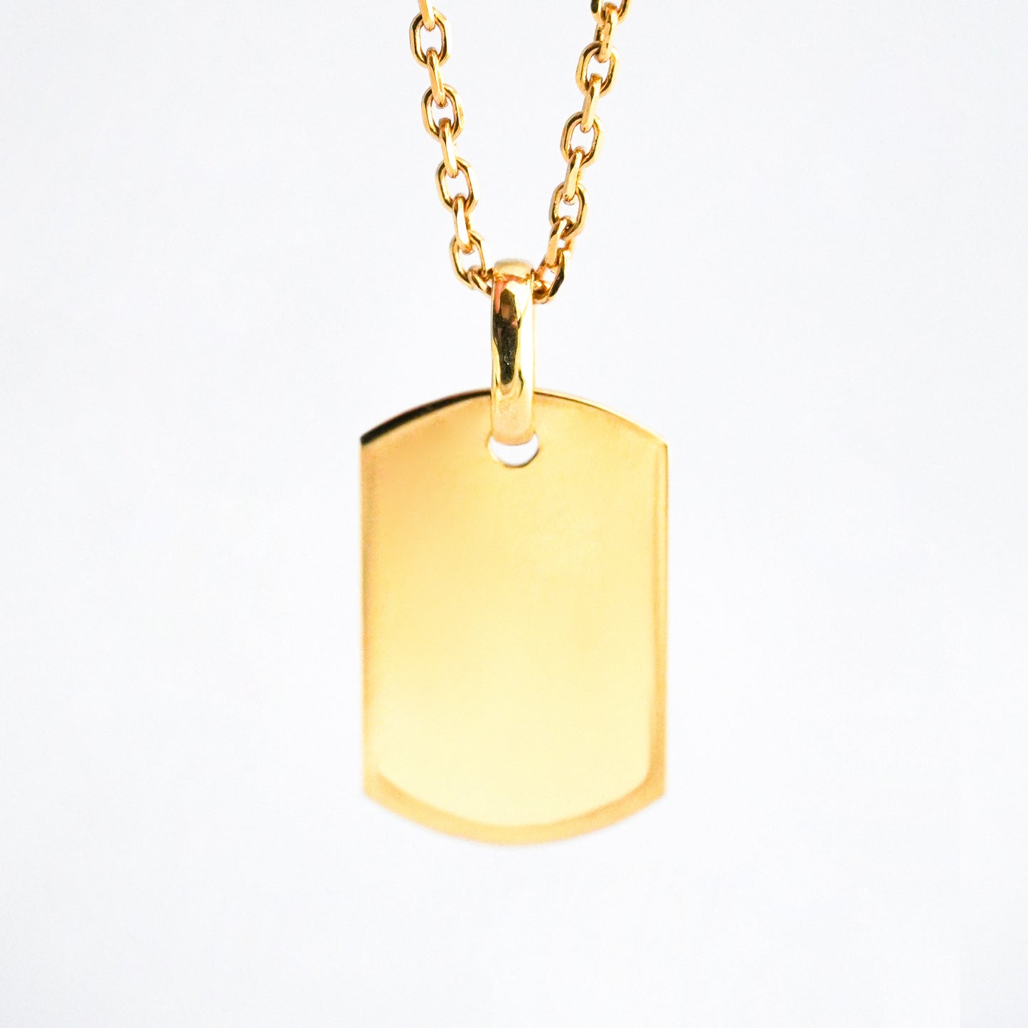 Dije placa militar ovalado grande  Oro18k