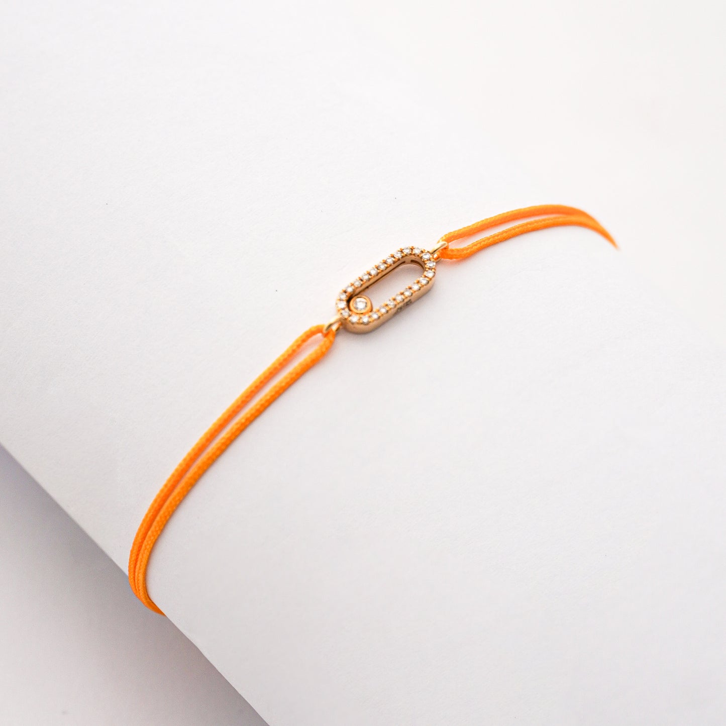 Pulsera tejida motion con diamantes naturales en Oro18k