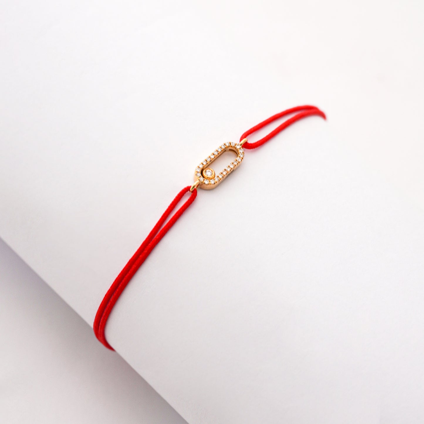 Pulsera tejida motion con diamantes naturales en Oro18k