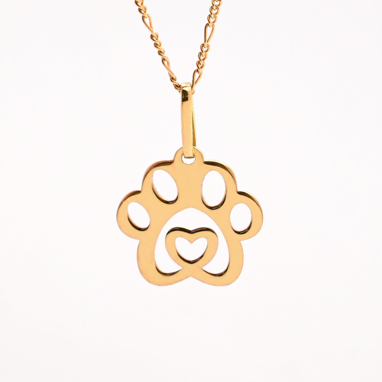 Dije Huella corazón Oro18k