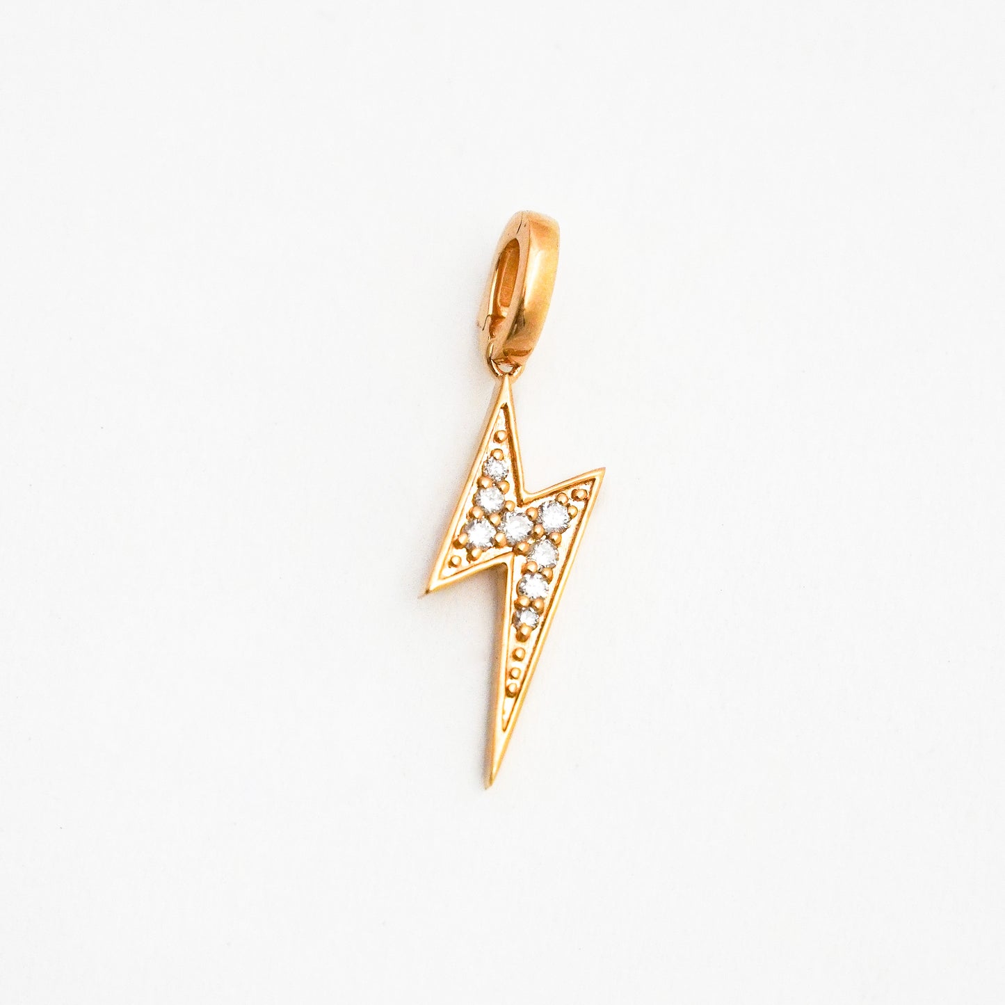 Dije Charm Rayo Diamantes Naturales Oro 18K