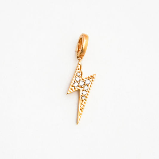Dije Charm Rayo con diamantes naturales en Oro 18k