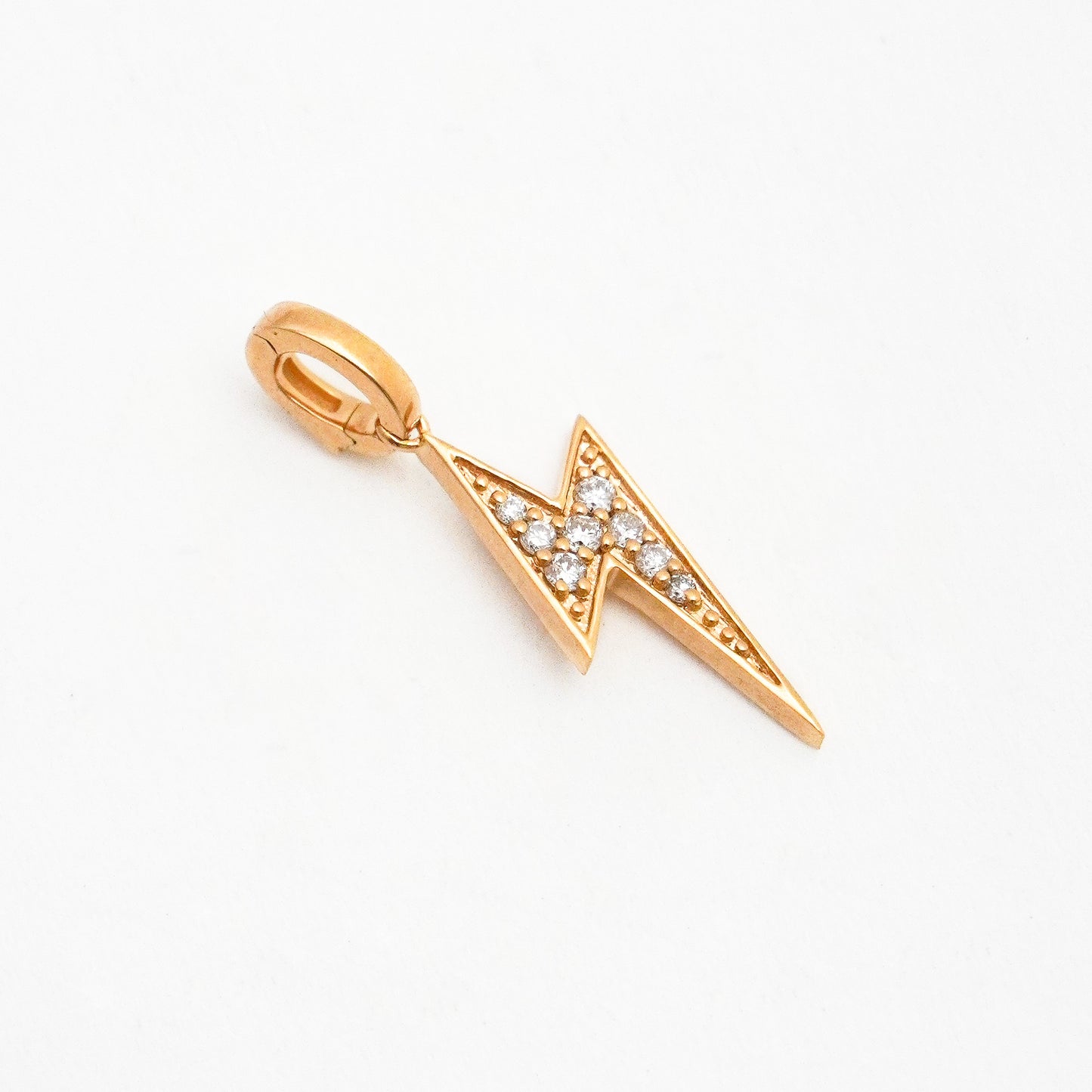 Dije Charm Rayo Diamantes Naturales Oro 18K
