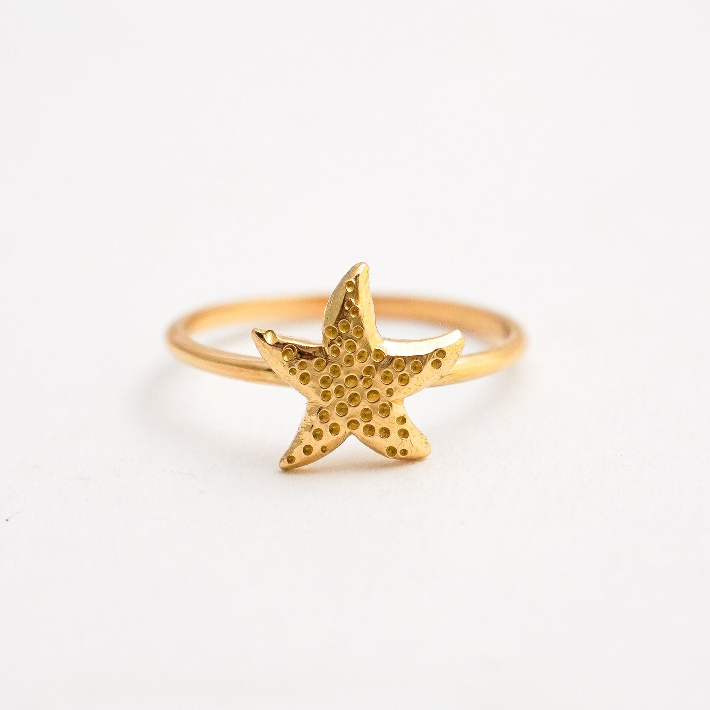 Anillo estrella de mar en Oro18k
