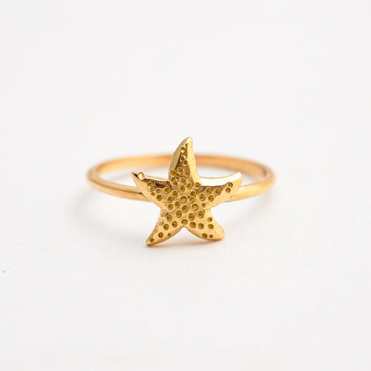 Anillo estrella de mar en Oro18k