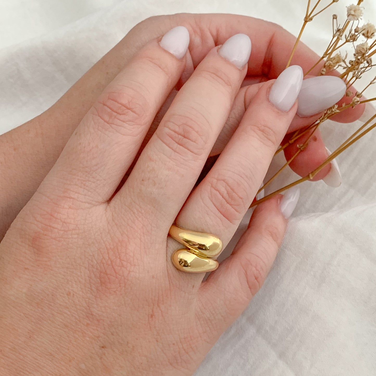 Anillo Gota Oro 18k