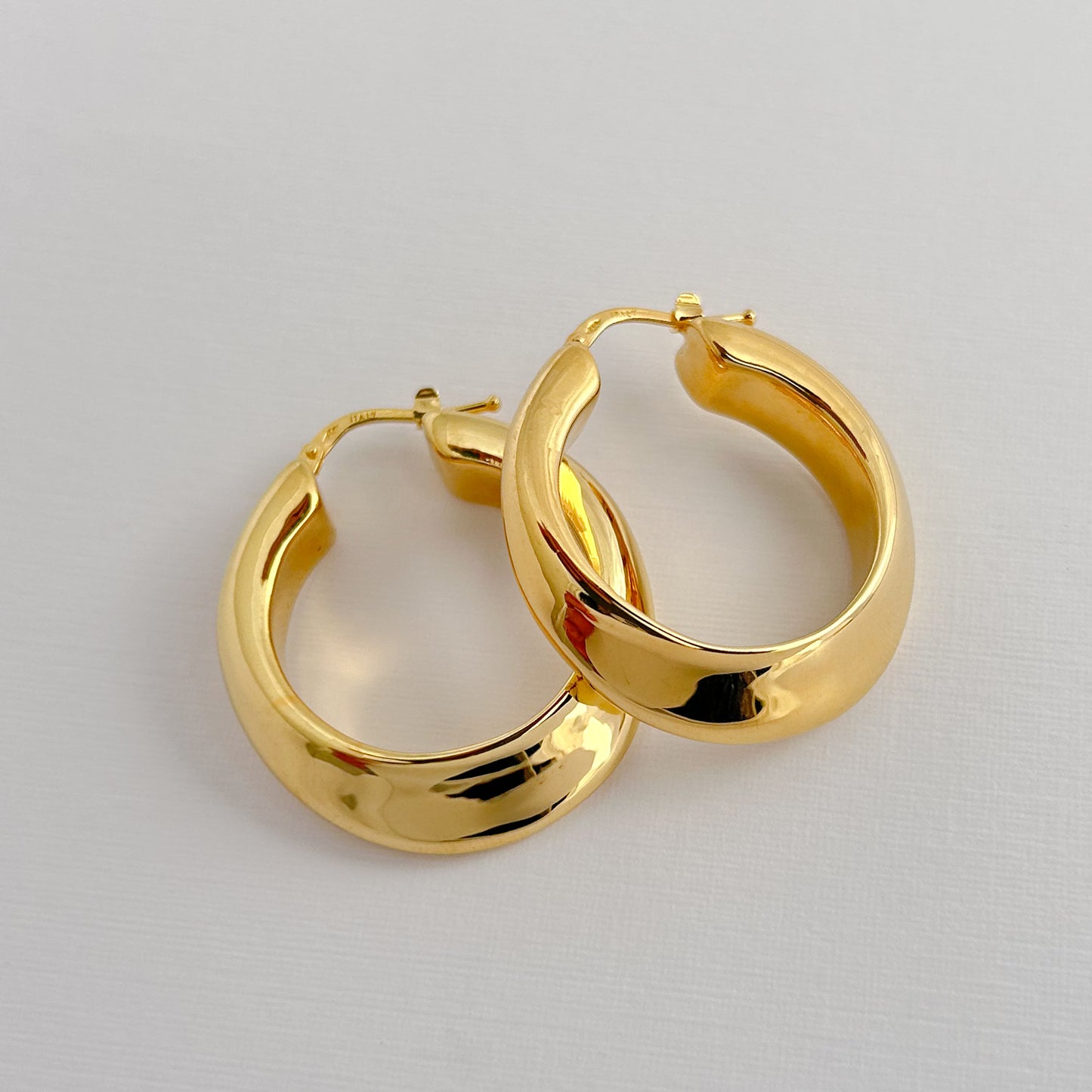 Argollas disco oro 18k