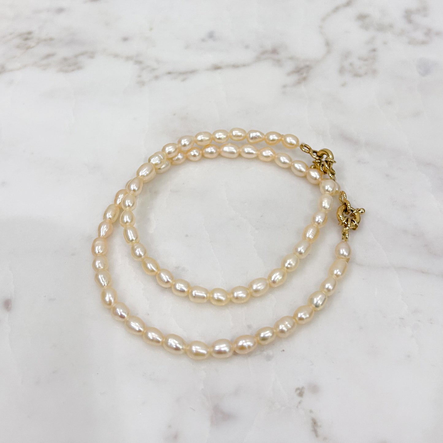 Pulsera perlas naturales con Oro18k